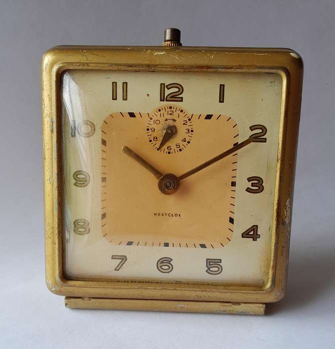 Westclox 1948-1956 Bellboy Alarm Clock. 1946 Canadian Patent.