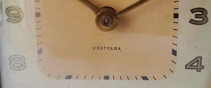 Westclox 1948-1956 Bellboy Alarm Clock. 1946 Canadian Patent.