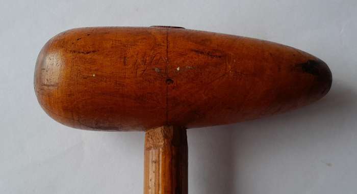Antique Lead Worker's Bossing Mallet By Tyzack & Son.  Sheffield, England.