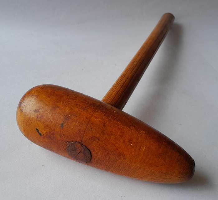 Antique Lead Worker's Bossing Mallet By Tyzack & Son.  Sheffield, England.