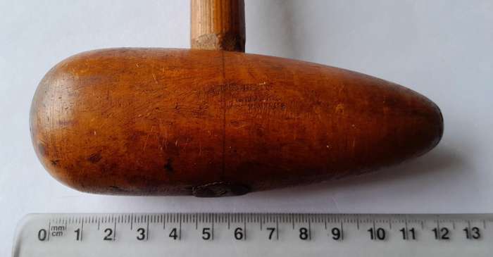 Antique Lead Worker's Bossing Mallet By Tyzack & Son.  Sheffield, England.