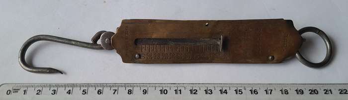 Vintage German Brass Pocket Balance Scale.