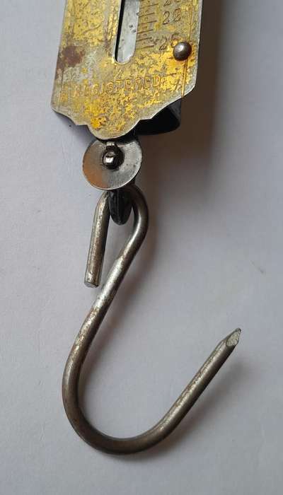 Vintage Brass Pocket Balance Scale.