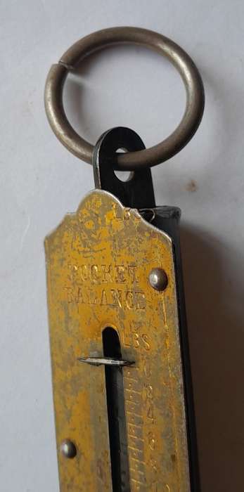 Vintage Brass Pocket Balance Scale.