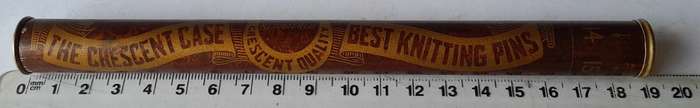 Antique "The Crescent Case Best Knitting Pins" With Original Pins.  Superb Condition.