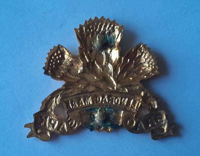 SA Armoured Corps Cap Badge.  Screw Lugs Intact.