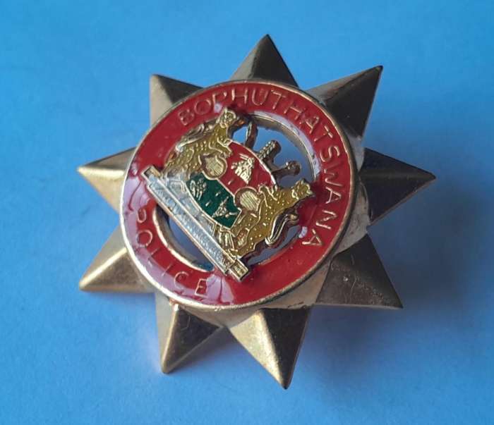 Vintage Bophuthatswana Police Cap Badge.  Screw Lugs Intact.