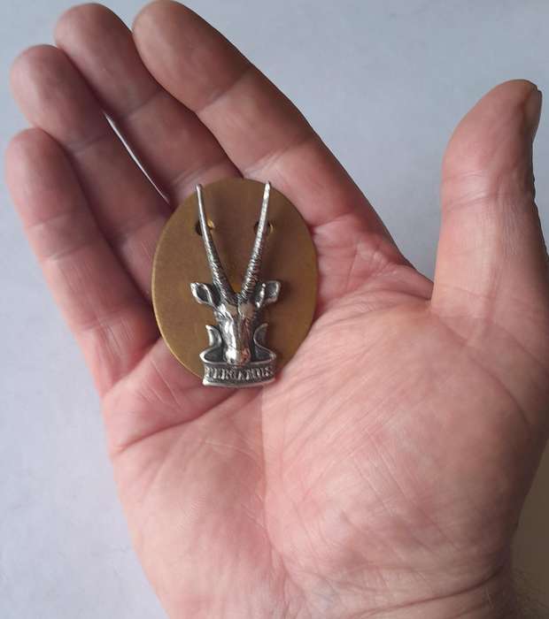 South West African Territorial Force (SWATF) Cap Badge With Back Plate.