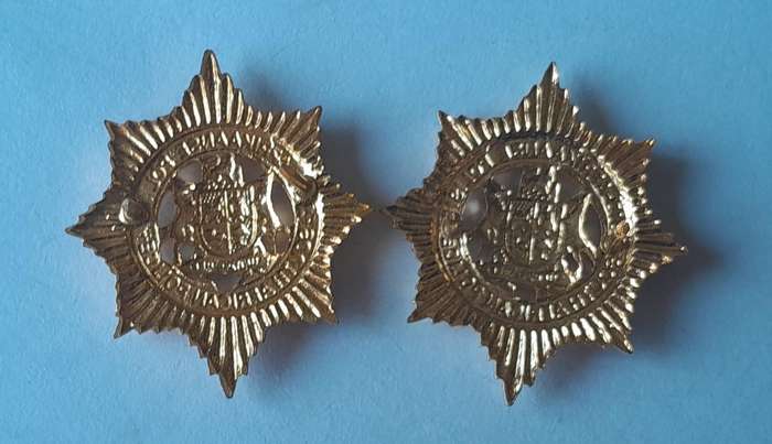 Pair Vintage SAP Collar Badges.  Pins Intact.