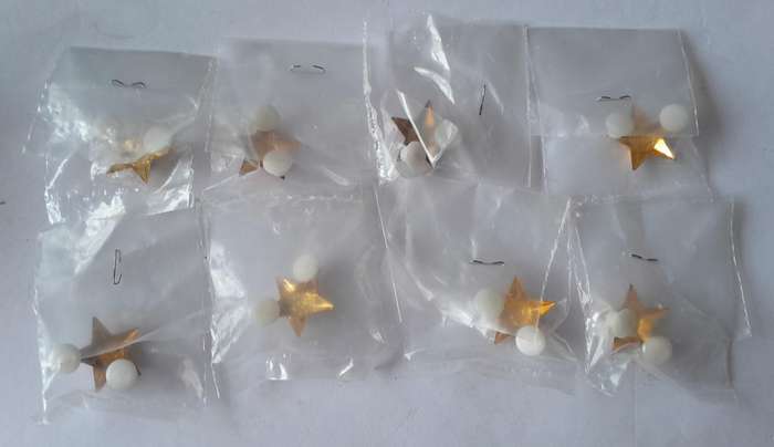 Set of 8 SADF 5 Point Rank Pips.  Pins Intact.