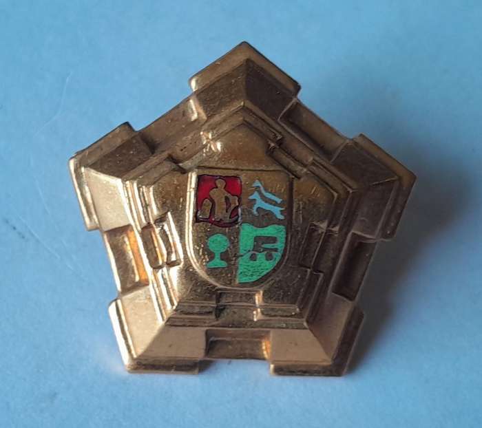 Set of 6 SADF Castle Rank Badges.  (Brass Type).