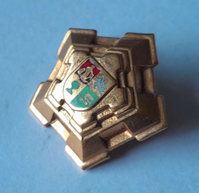 Set of 6 SADF Castle Rank Badges.  (Brass Type).