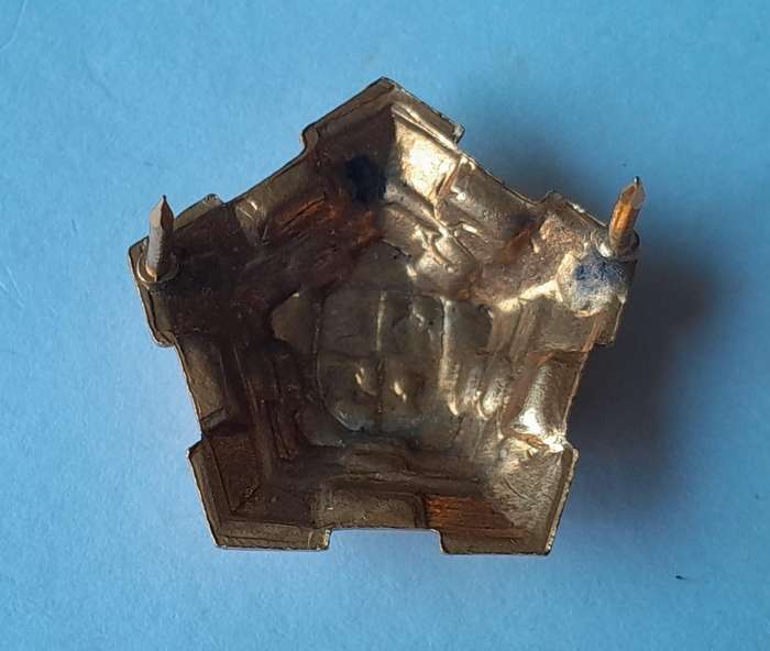 Set of 6 SADF Castle Rank Badges.  (Brass Type).