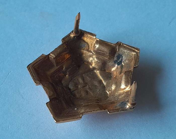 Set of 6 SADF Castle Rank Badges.  (Brass Type).