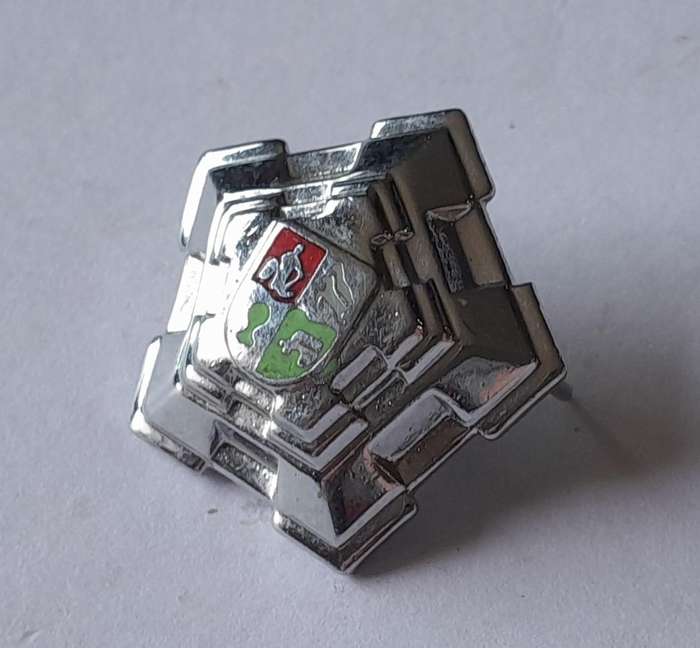 Set of 6 SADF Castle Rank Badges.  (Chrome Type).