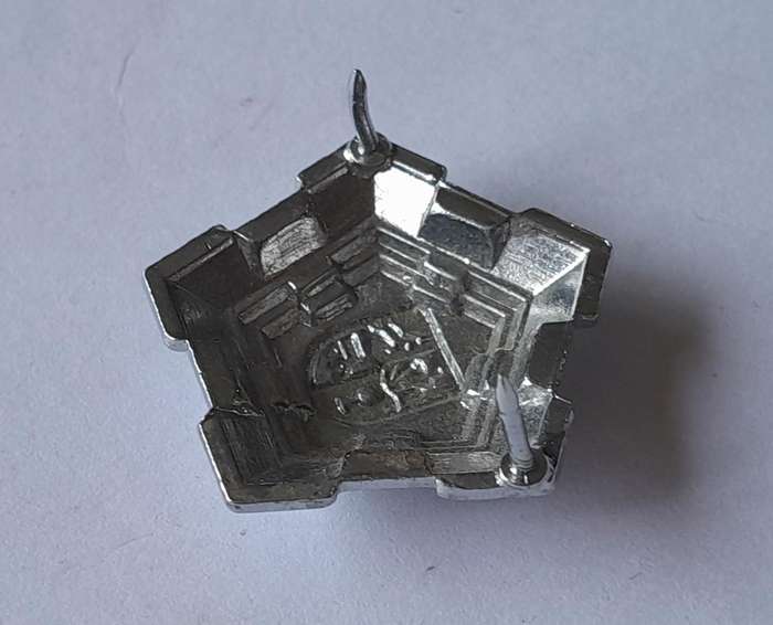 Set of 6 SADF Castle Rank Badges.  (Chrome Type).