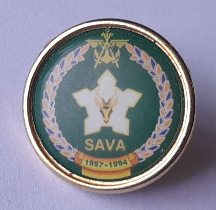 SA Veterans Association 1957-1994 Lapel Badge.  Pin Intact.