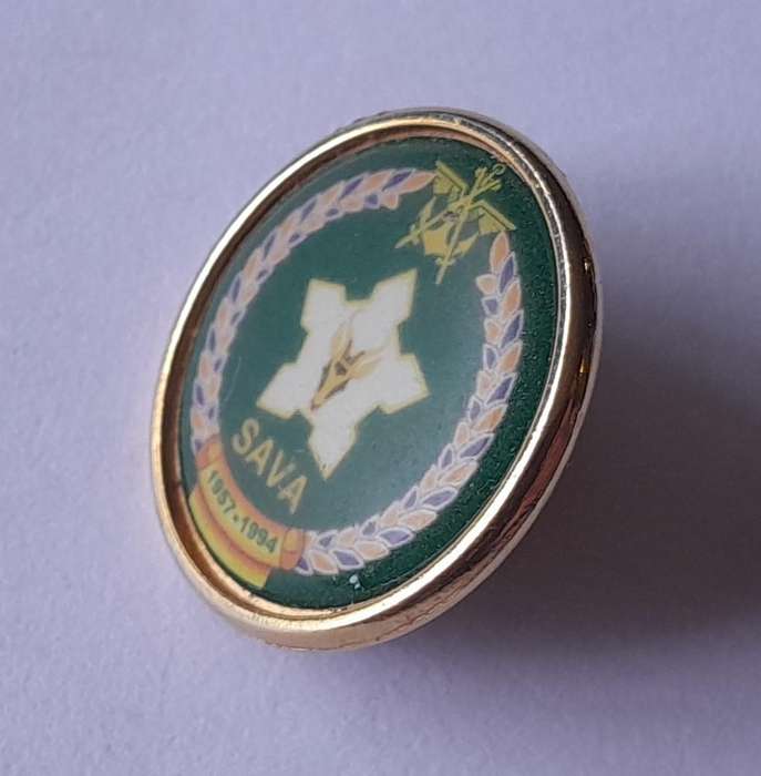 SA Veterans Association 1957-1994 Lapel Badge.  Pin Intact.