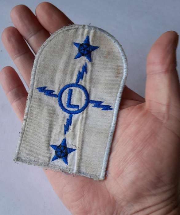 SADF Navy Electrical Fitter Large Mustering Badge.
