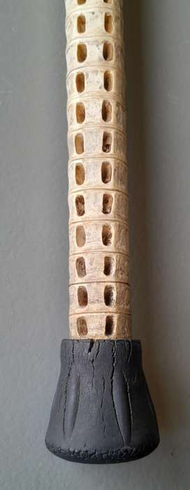 Antique Hugo Bohm Silver Topped Vertebrae Walking Stick. Modernist. Circa 1900.