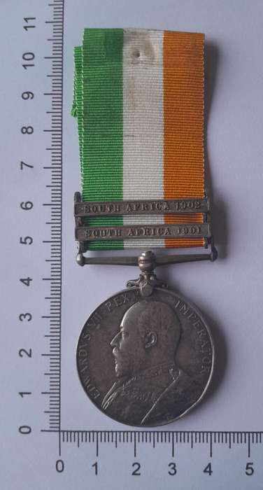 Boer War KSA Medal to "5924 PTE. N. SINNOT.  RL. IRISH REGT."
