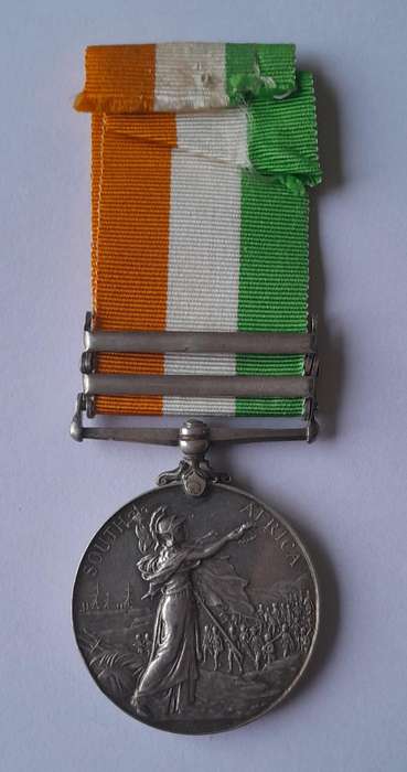 Boer War KSA Medal to "5924 PTE. N. SINNOT.  RL. IRISH REGT."