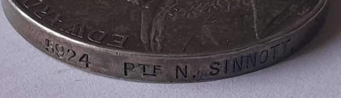 Boer War KSA Medal to "5924 PTE. N. SINNOT.  RL. IRISH REGT."