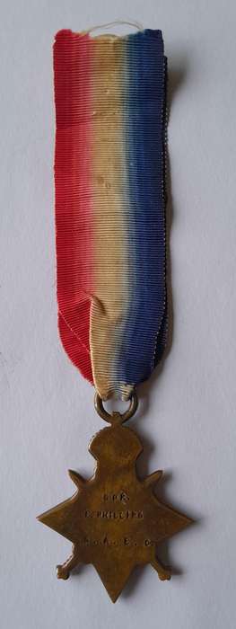 WW1 1914 - 1915 Star Medal to SPR. E PHILLIPS S.A.E.C. (South African Engineer Corps).