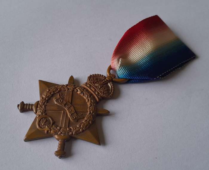 WW1 1914 - 1915 Star Medal to PTE. L.A. GIE 6TH INFANTRY.