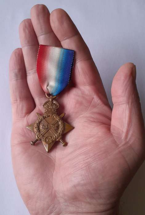 WW1 1914 - 1915 Star Medal to PTE. L.A. GIE 6TH INFANTRY.