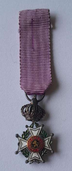 Belgium "Order of Leopold" Knight's Cross Miniature Medal.