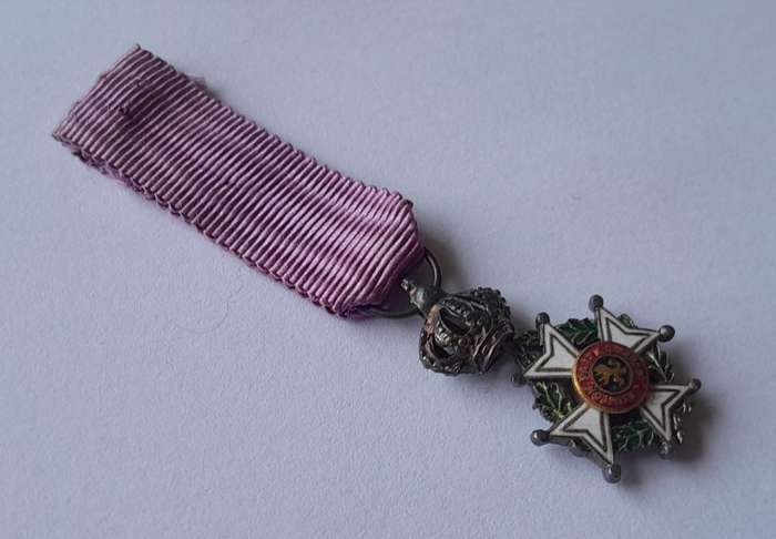 Belgium "Order of Leopold" Knight's Cross Miniature Medal.