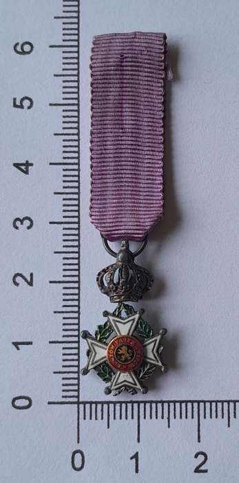 Belgium "Order of Leopold" Knight's Cross Miniature Medal.