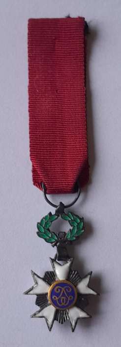 Belgium "Order of the Crown" Knight's Cross Miniature Medal.