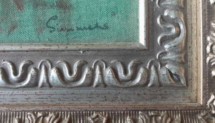 SA Artist Robert Melvin Simmers (1907-1991) Oil Painting.  Gilt Framed.  55 x 44cm.