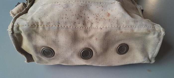 WW2 Barringer, Wallis & Manners Gas Mask With Original Bag And Anti-Dimming Compound.  Dated 1939.