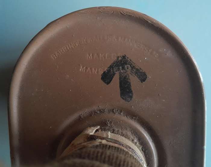 WW2 Barringer, Wallis & Manners Gas Mask With Original Bag And Anti-Dimming Compound.  Dated 1939.