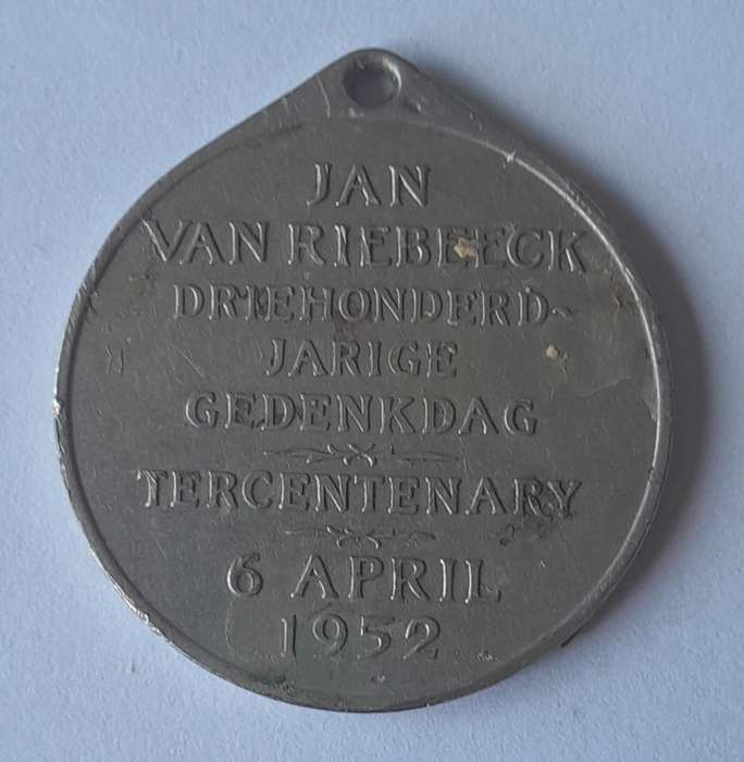 1952 Jan Van Riebeeck Tercentenary Medallion.
