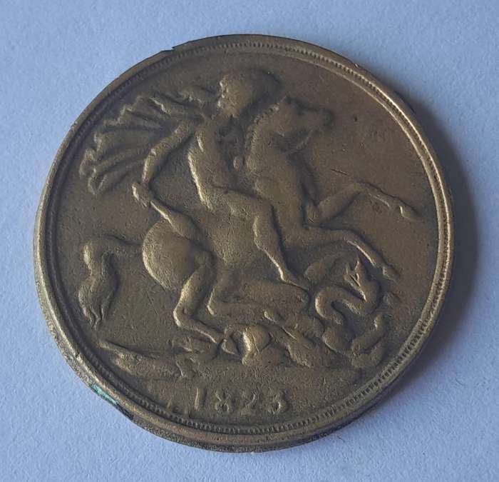1823 George IV Double Sovereign Token.