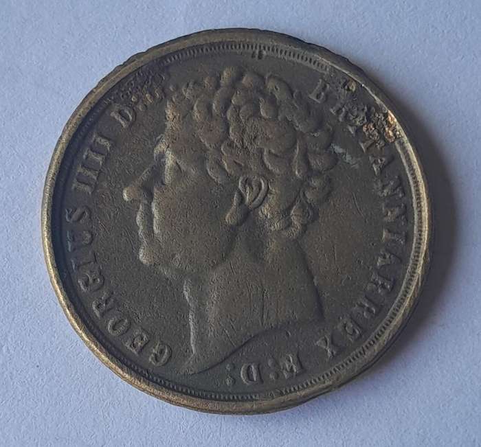 1823 George IV Double Sovereign Token.