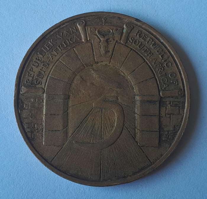 Set of 2 SA Medallions.  1961 Republic & Johannesburg 5 Years (1966).