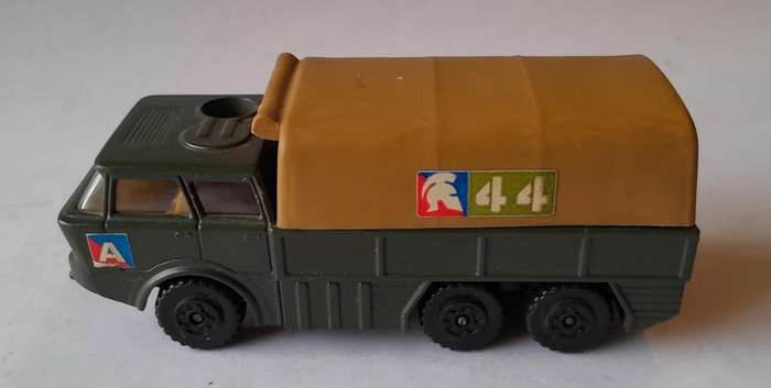 1970's Matchbox Lesney Artillery Truck.  Removeable Canopy.  12.5cm.