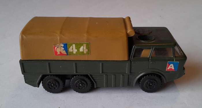 1970's Matchbox Lesney Artillery Truck.  Removeable Canopy.  12.5cm.