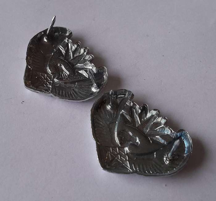 Pair SANDF Major Rank Badges.  Pins Intact.