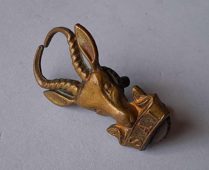 SADF Infantry Collar Badge.  Screw Lugs Intact.