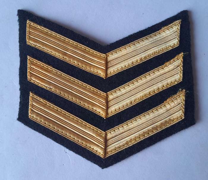 Pair WW2 British Royal Navy Good Conduct Stripes.