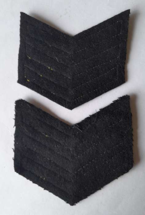Pair WW2 British Royal Navy Good Conduct Stripes.