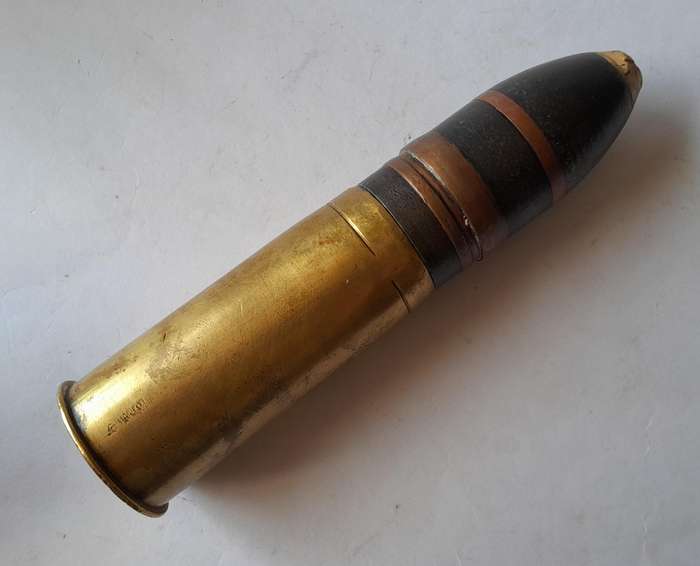 Boer War Vickers, Sons & Maxim 1 Pounder Pom-Pom 37mm Round (Inert). No International Shipping.