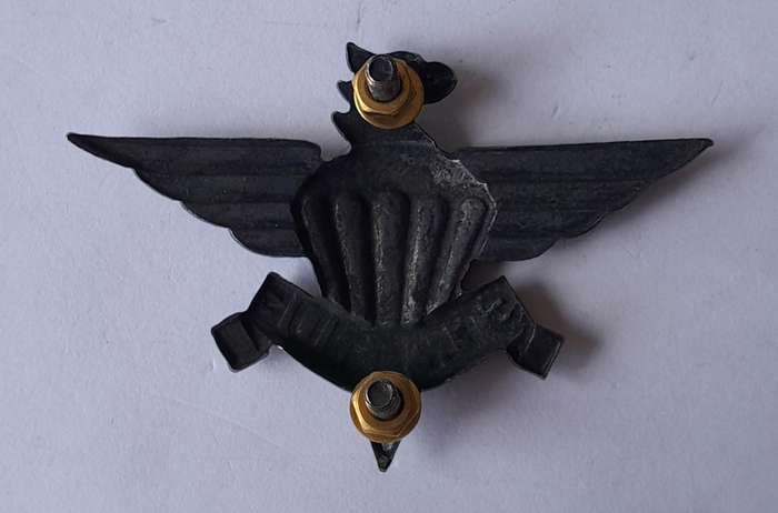 SADF 3 Parachute Battalion Beret Badge.  Screw Lugs Intact.