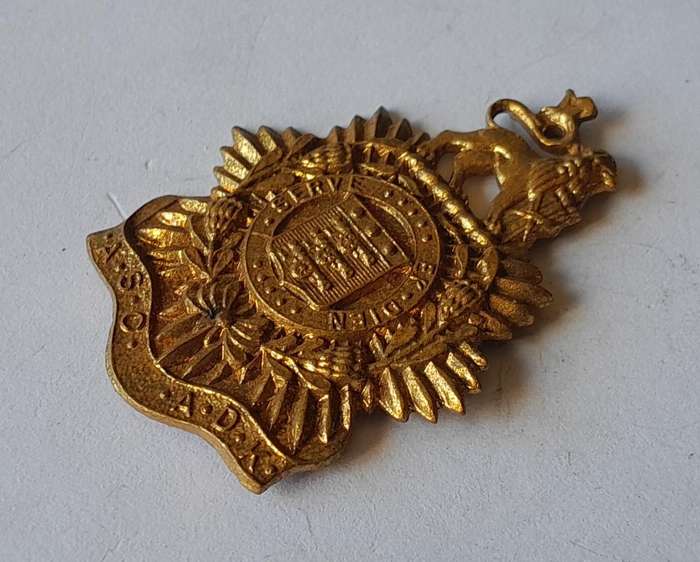 SA Army Service Corps Collar Badge.  No Pins.